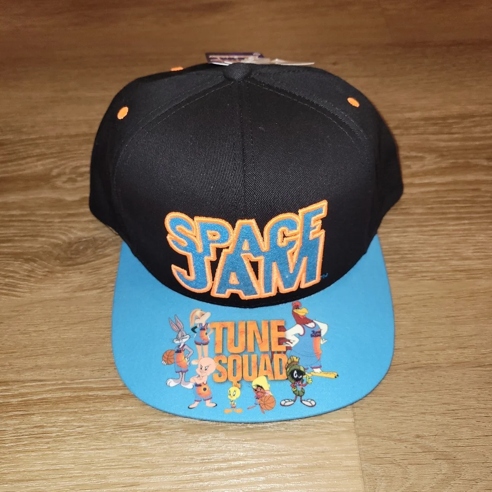 Space Jam A New Legacy Tune Squad Logo Snapback Hat Cap Lebron Jordan Basktball